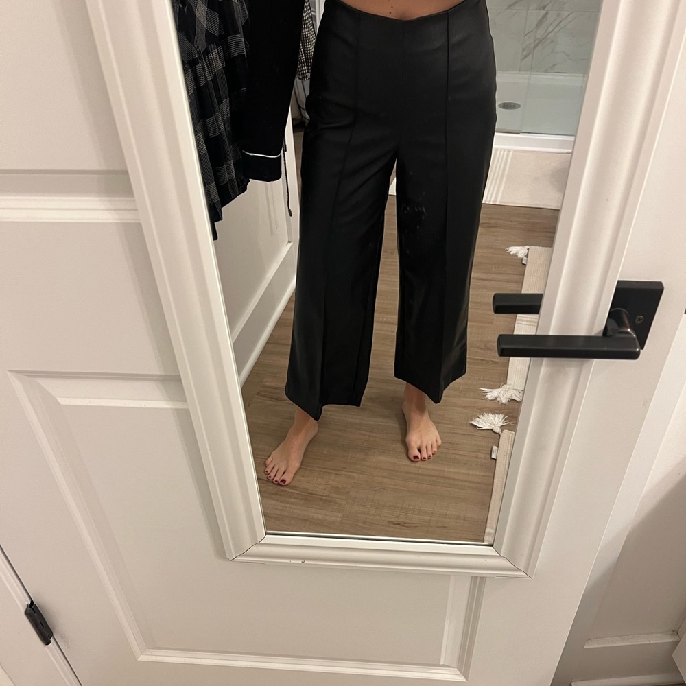 High Waisted Leather Pants